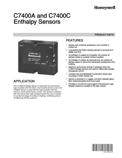 C7400A and C7400C Enthalpy Sensors