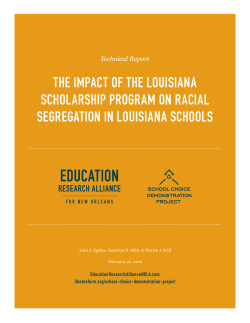 the impact of the louisiana scholarship program on racial