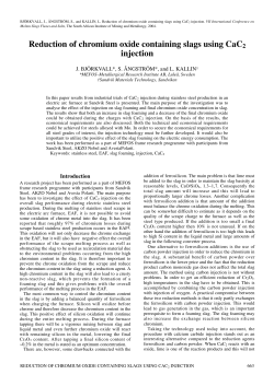 Reduction of chromium oxide containing slags using CaC2
