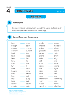 4 homonyms - Singapore Asia Publishers