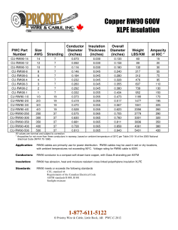 Copper RW90 600V XLPE insulation
