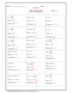 Base and Exponent