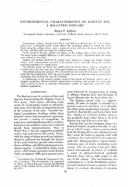 environmental characteristics of raritan bay, a polluted estuary
