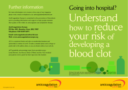 Understand how to reduce your risk of developing a blood clot