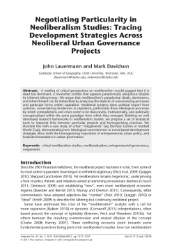 Lauermann Davidson 2013 Neolib paper