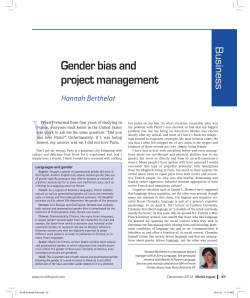 Gender bias and project management