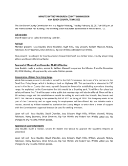 Minutes - The Official Website of Van Buren County, TN