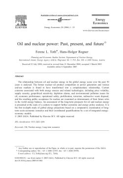 Oil and nuclear power: past, present, and future