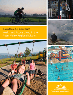 Health and Active Living in the Fraser Valley Regional District
