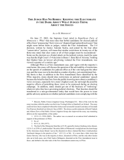 THE JUDGE HAS NO ROBES - Robert H. McKinney School of Law