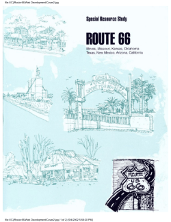 National Park Service Rt66 Study
