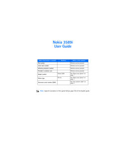 Nokia 3589i User Guide