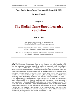 The Digital Game-Based Learning Revolution