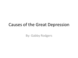 Causes of the Great Depression