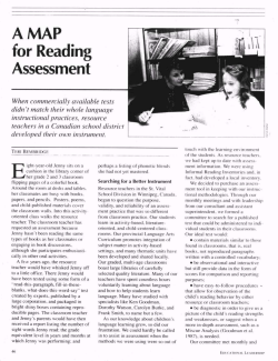 A MAP for Reading Assessment