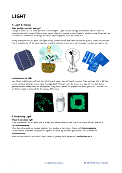 Light Primary Schools - Prof Bunsen`s Science