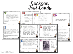 Jackson Task Cards