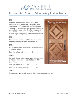 Retractable Screen Measuring Instructions