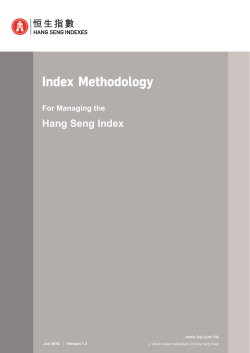 For Managing the Hang Seng Index