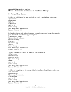 Test Bank for Campbell Biology in Focus 2nd Edition
