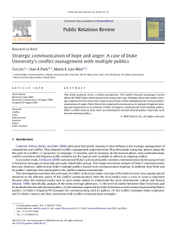 Strategic communication of hope and anger