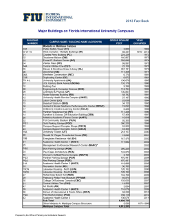 2013 Fact Book Major Buildings on Florida International University