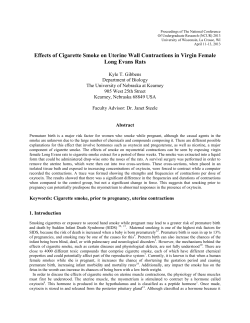 Effects of Cigarette Smoke on Uterine Wall Contractions in Virgin