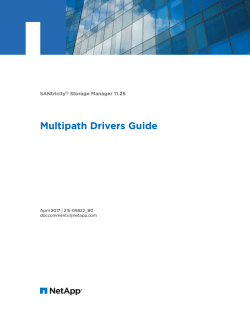 SANtricity® Storage Manager 11.25 Multipath Drivers Guide