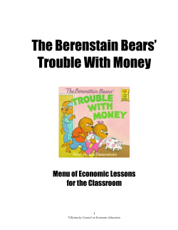 "Trouble With Money" Activity book