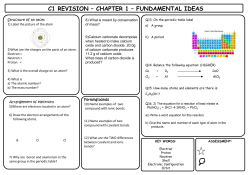 C1 REVISION &ndash; CHAPTER 1 &ndash; FUNDAMENTAL IDEAS