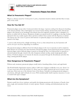 Botulism Fact Sheet - Alameda County Public Health Department