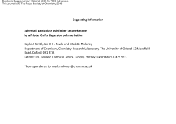 Suppor#ng Informa#on Spherical, par#culate poly(ether ketone