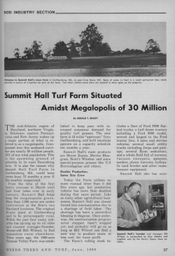 Summit Hall Turf Farm Situated Amidst Megalopolis of 30 Million