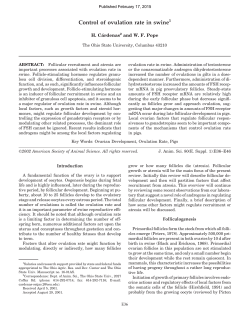 Control of ovulation rate in swine