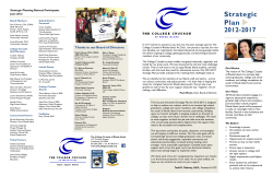 Strategic Plan - The College Crusade