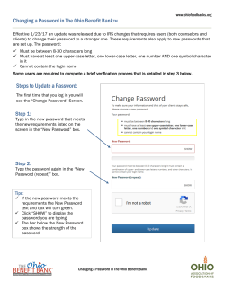 Steps to Update a Password