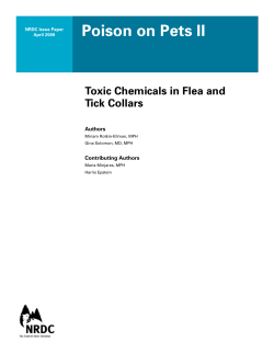 NRDC: Poison on Pets II - Toxic Chemicals in Flea and Tick Collars