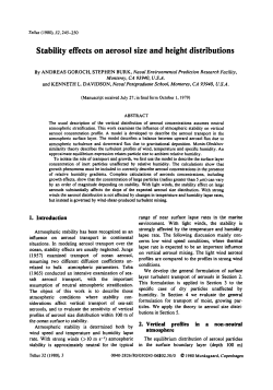 Stability effects on aerosol size and height distributions