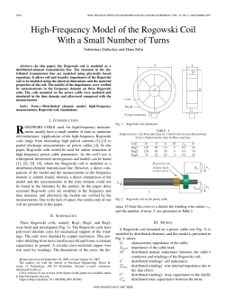 High-Frequency Model of the Rogowski Coil With a Small Number of