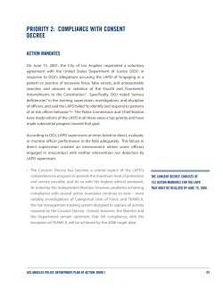 compliance with consent decree - Los Angeles Police Department