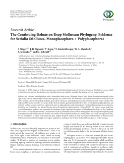 The Continuing Debate on Deep Molluscan Phylogeny: Evidence for