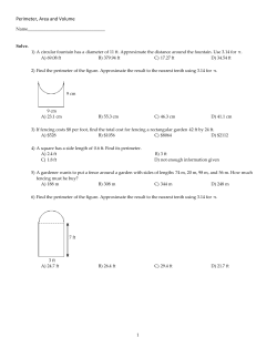 Perimeter, Area and Volume