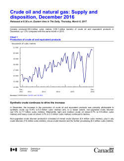 Crude oil and natural gas: Supply and disposition, December 2016