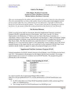 Faith In The Budget Kelly Phipps, Rockhurst University Jeremy O