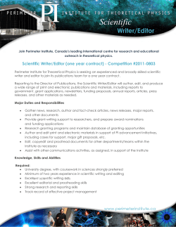 Scien ntific - Perimeter Institute