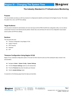 Nagios XI &ndash; Changing The System Time