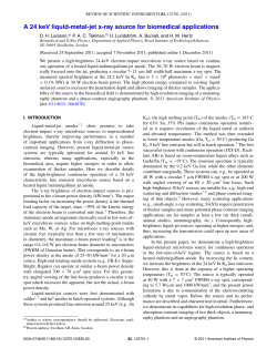 A 24 keV liquid-metal-jet x-ray source for biomedical applications
