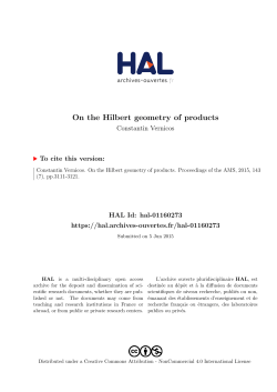 On the Hilbert geometry of products