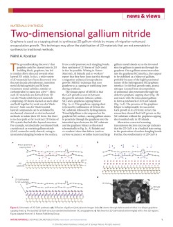 2D Gallium Nitride - Rensselaer Polytechnic Institute