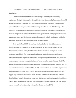 Potential Development in the Saratoga Lake